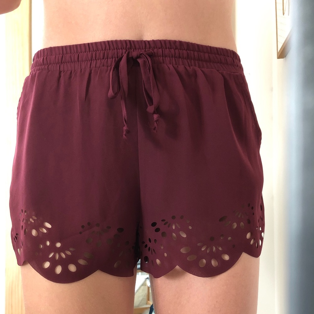 Brandy Melville Burgundy shorts